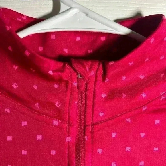 Nike Pro Dri Fit 1/2 zip reddish/dark pink with light pink accents. Size Medium. - Picture 5 of 11